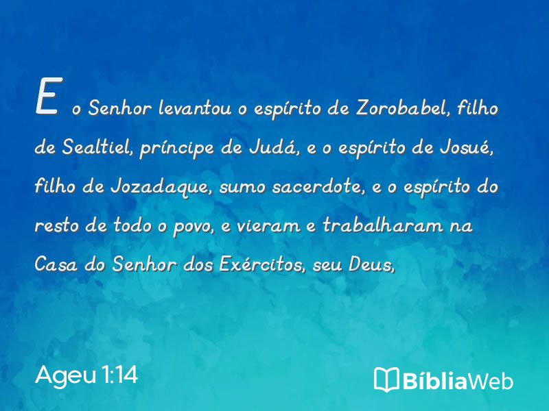 Ageu 1:14 em imagem para compartilhar
