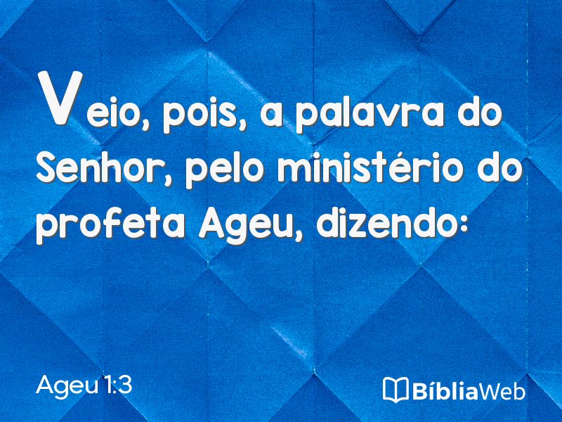 Ageu 1:3 em imagem para compartilhar