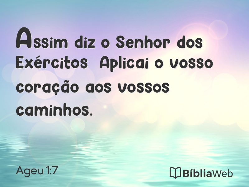 Ageu 1:7 em imagem para compartilhar