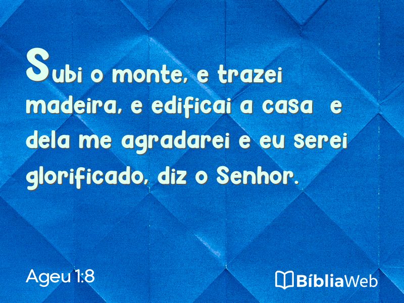 Ageu 1:8 em imagem para compartilhar