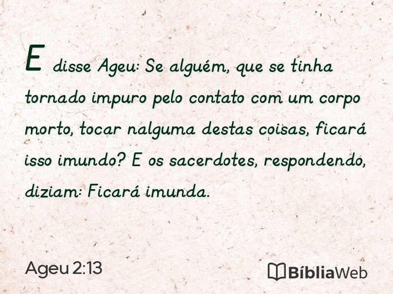 Ageu 2:13 em imagem para compartilhar