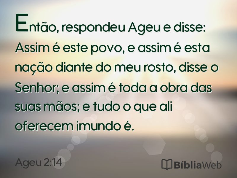 Ageu 2:14 em imagem para compartilhar