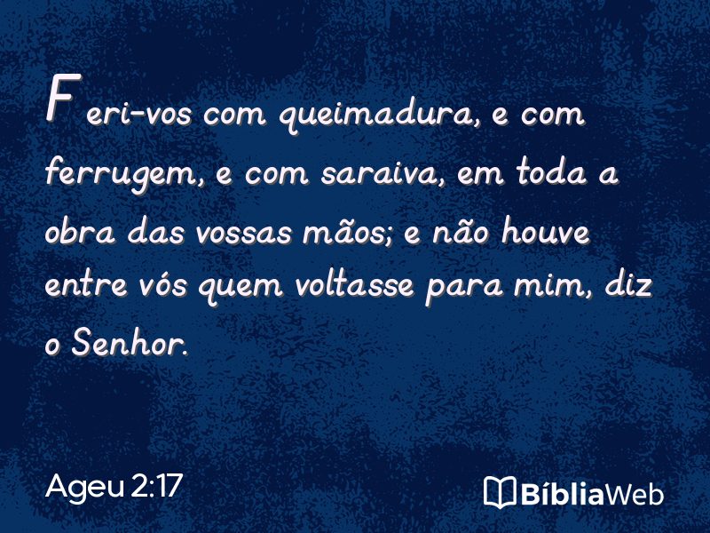 Ageu 2:17 em imagem para compartilhar