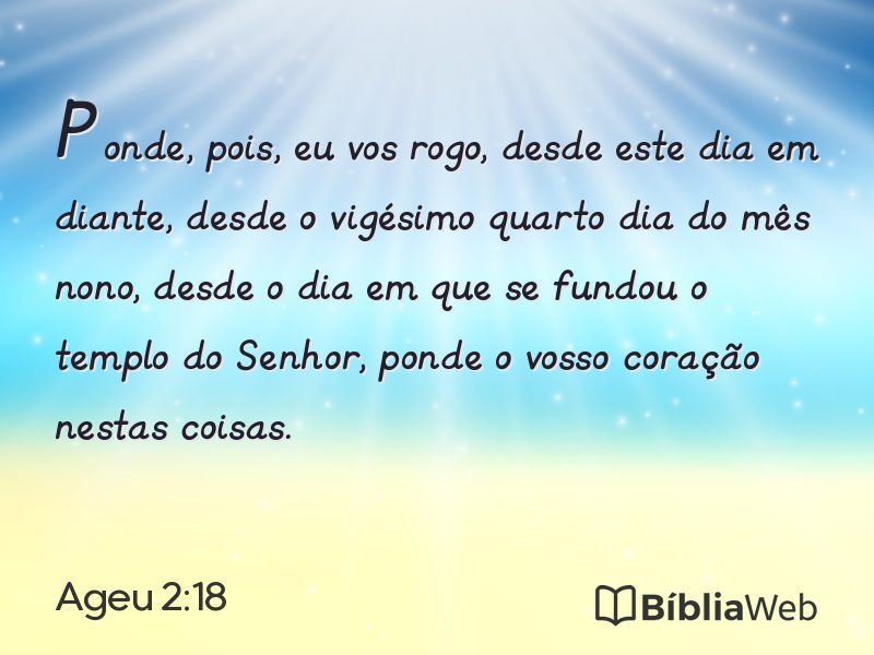 Ageu 2:18 em imagem para compartilhar