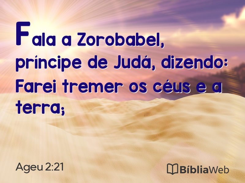 Ageu 2:21 em imagem para compartilhar