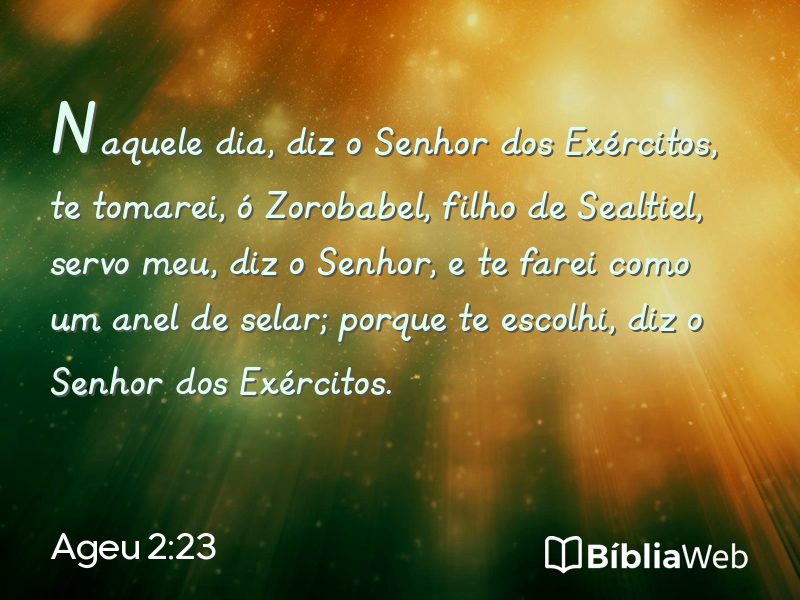 Ageu 2:23 em imagem para compartilhar