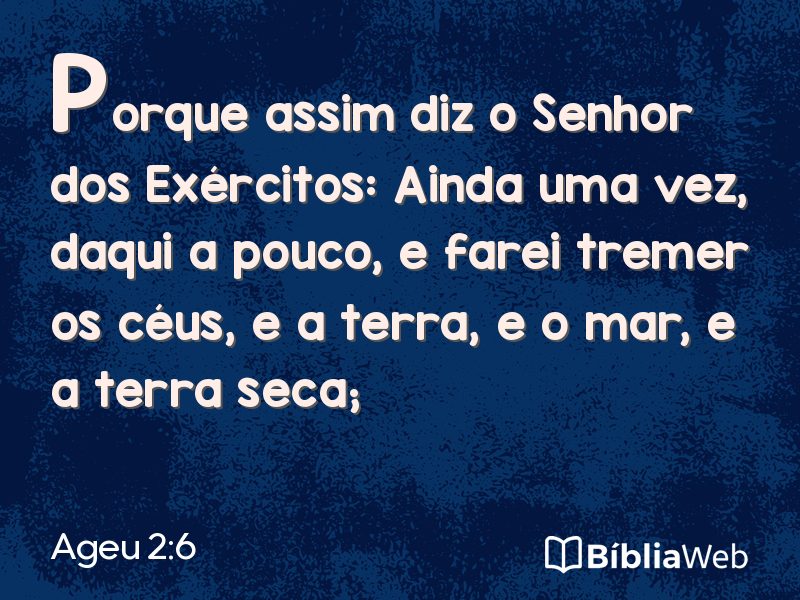 Ageu 2:6 em imagem para compartilhar