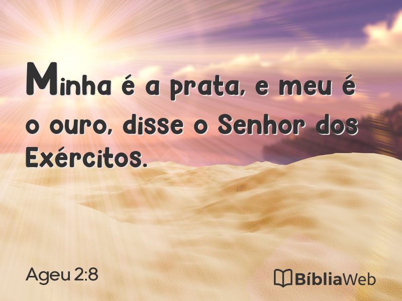 Ageu 2:8 em imagem para compartilhar