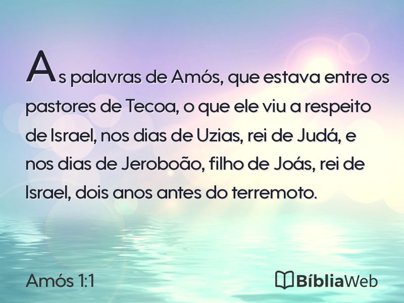 Amós 1:1 em imagem para compartilhar