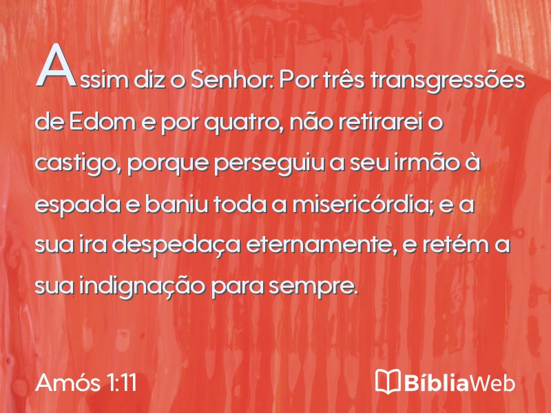 Amós 1:11 em imagem para compartilhar