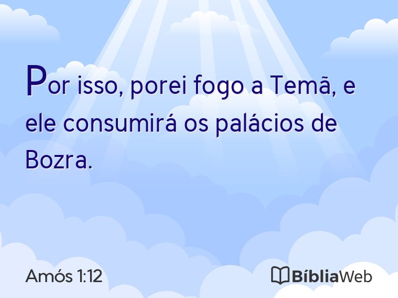 Amós 1:12 em imagem para compartilhar