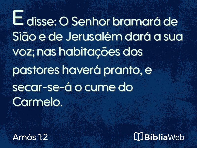 Amós 1:2 em imagem para compartilhar