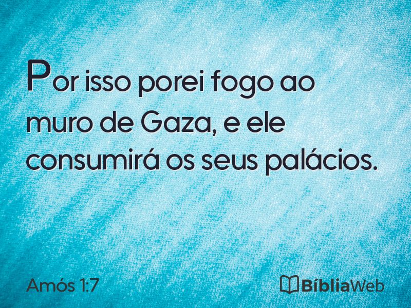 Amós 1:7 em imagem para compartilhar