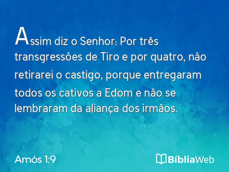 Amós 1:9 em imagem para compartilhar