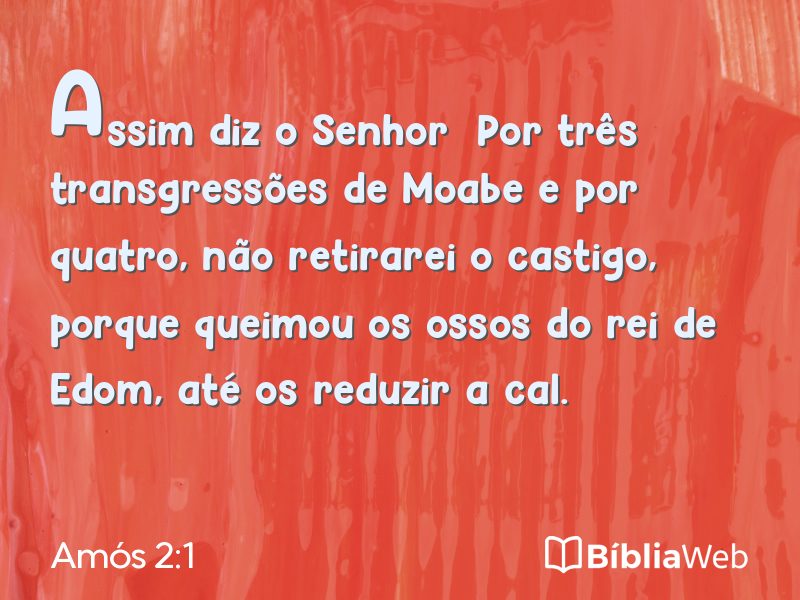 Amós 2:1 em imagem para compartilhar