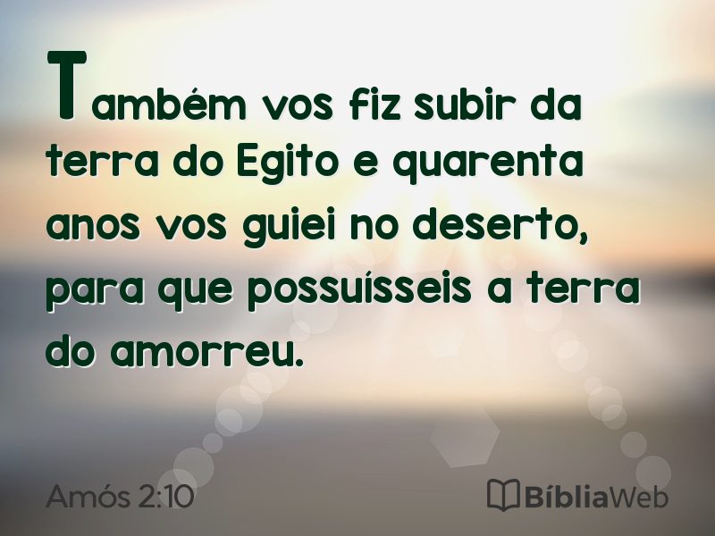 Amós 2:10 em imagem para compartilhar