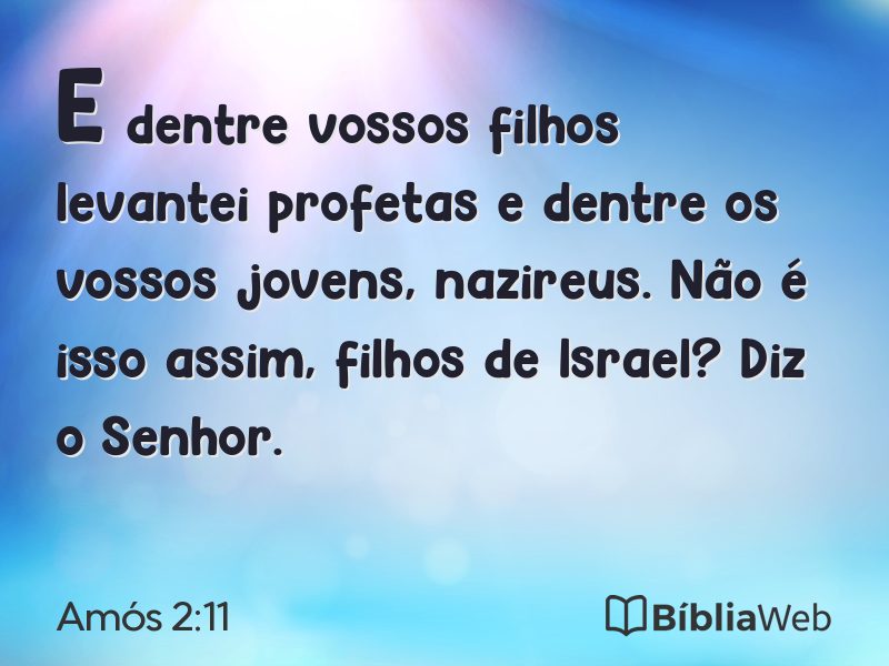 Amós 2:11 em imagem para compartilhar