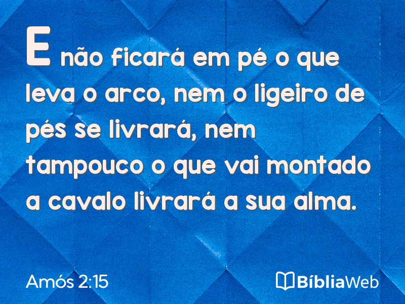 Amós 2:15 em imagem para compartilhar