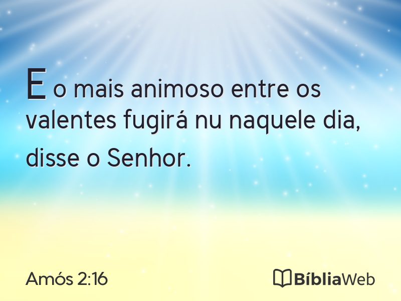 Amós 2:16 em imagem para compartilhar