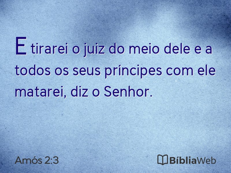 Amós 2:3 em imagem para compartilhar