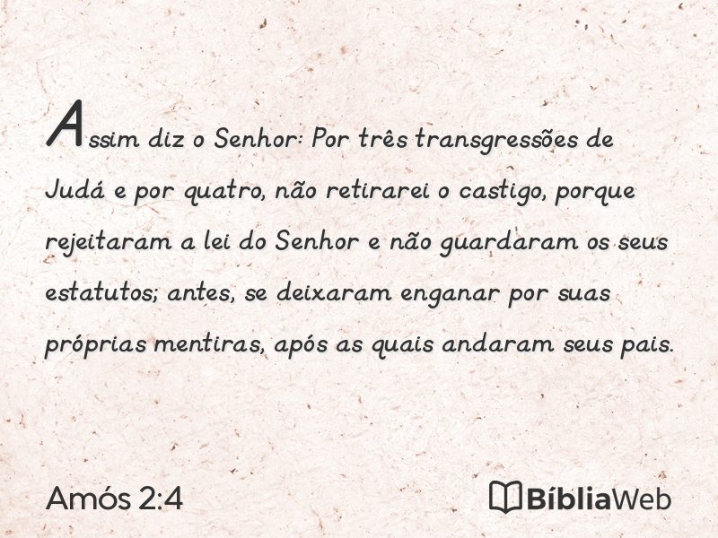 Amós 2:4 em imagem para compartilhar