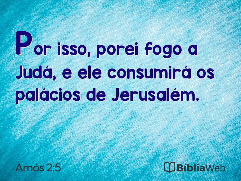 Amós 2:5 em imagem para compartilhar