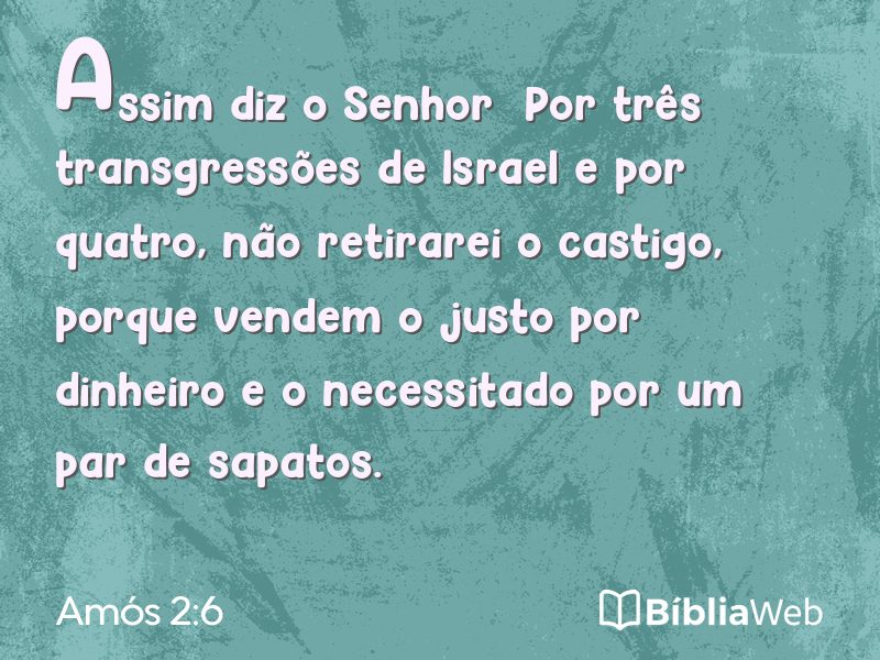 Amós 2:6 em imagem para compartilhar