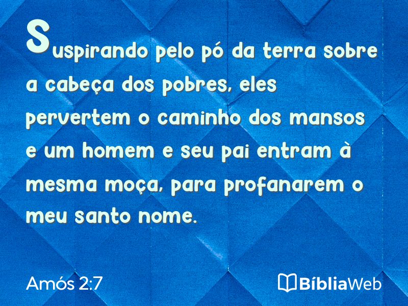 Amós 2:7 em imagem para compartilhar