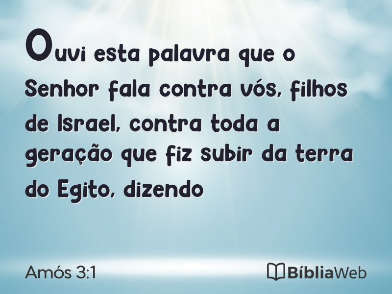 Amós 3:1 em imagem para compartilhar