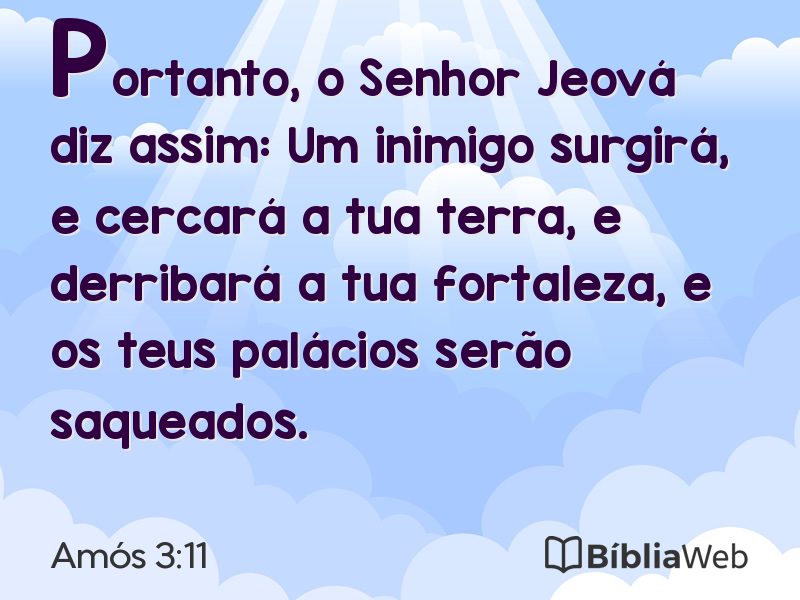 Amós 3:11 em imagem para compartilhar