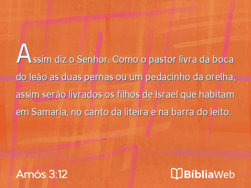 Amós 3:12 em imagem para compartilhar
