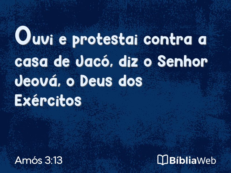 Amós 3:13 em imagem para compartilhar