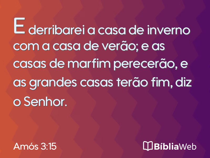 Amós 3:15 em imagem para compartilhar