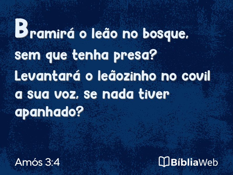 Amós 3:4 em imagem para compartilhar