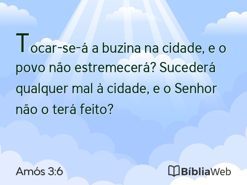 Amós 3:6 em imagem para compartilhar