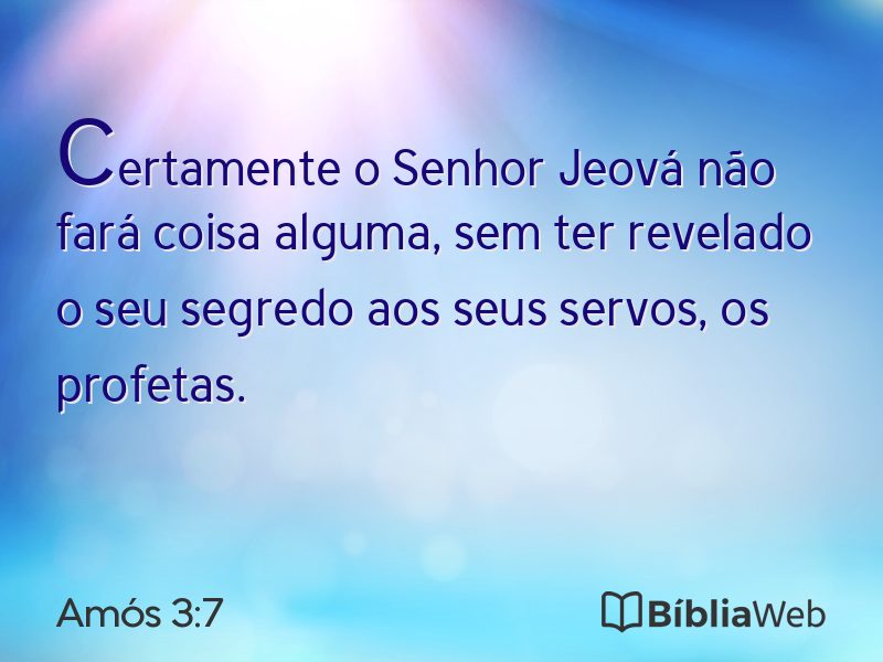 Amós 3:7 em imagem para compartilhar
