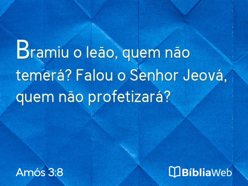 Amós 3:8 em imagem para compartilhar