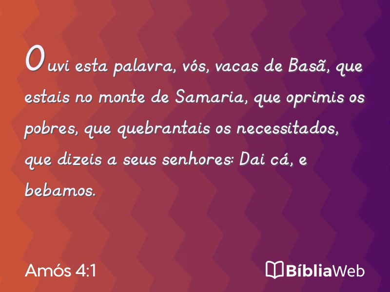 Amós 4:1 em imagem para compartilhar