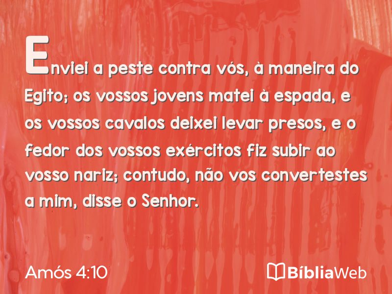 Amós 4:10 em imagem para compartilhar