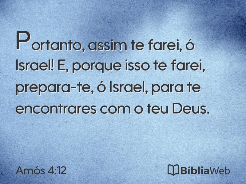 Amós 4:12 em imagem para compartilhar