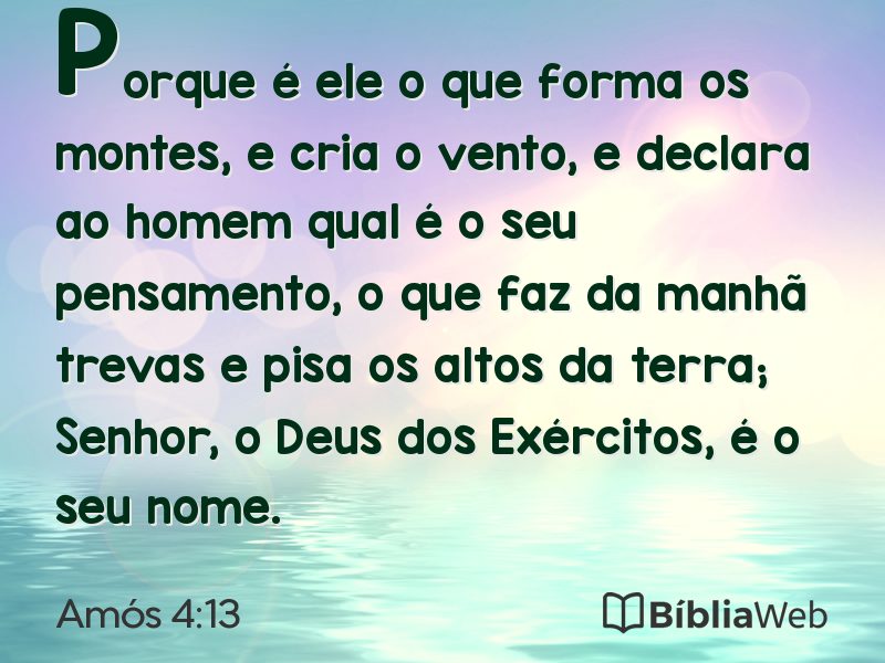 Amós 4:13 em imagem para compartilhar