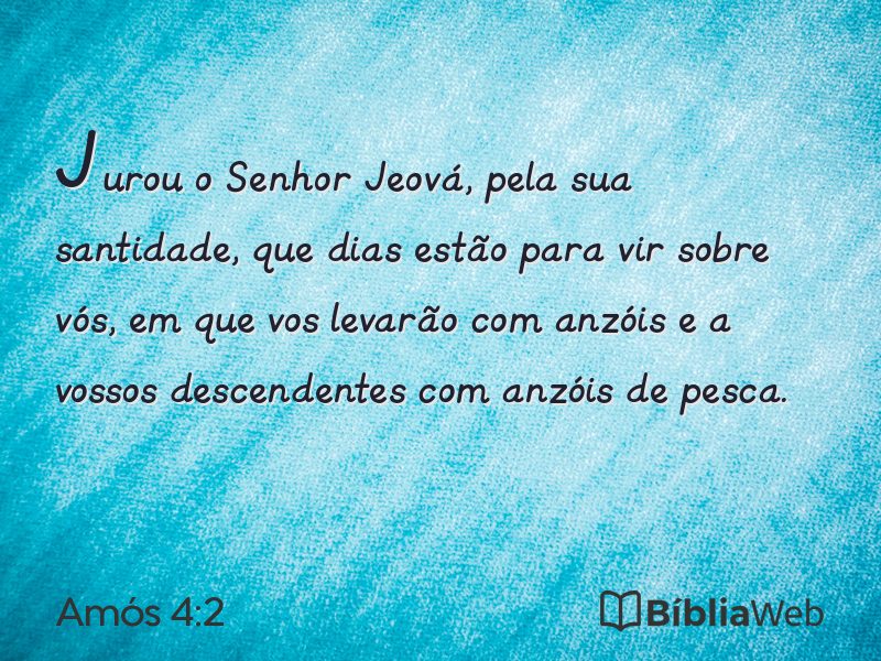 Amós 4:2 em imagem para compartilhar