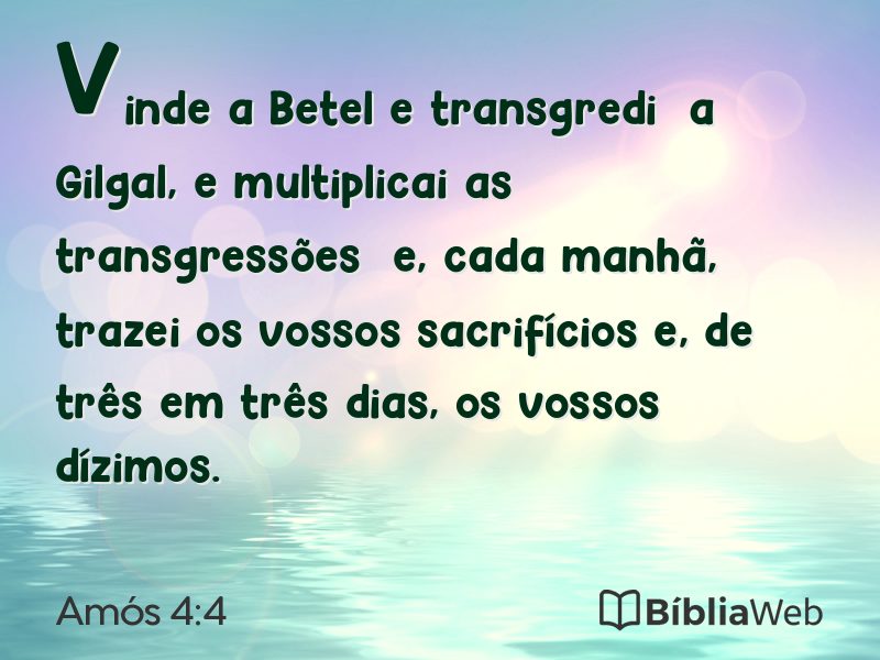 Amós 4:4 em imagem para compartilhar