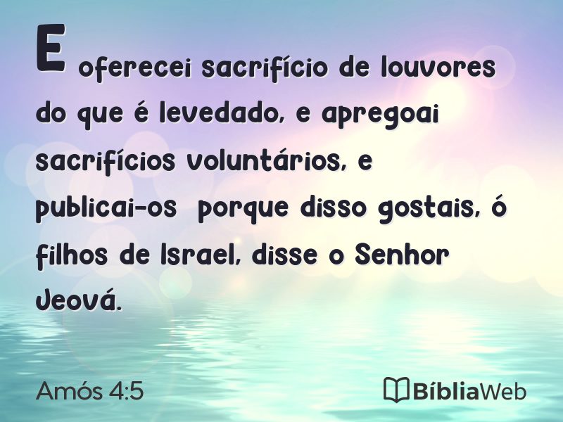 Amós 4:5 em imagem para compartilhar