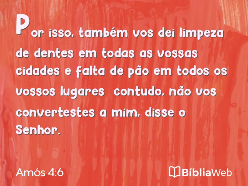 Amós 4:6 em imagem para compartilhar