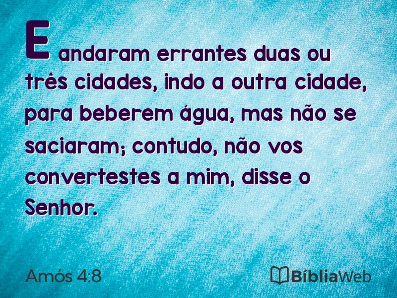 Amós 4:8 em imagem para compartilhar
