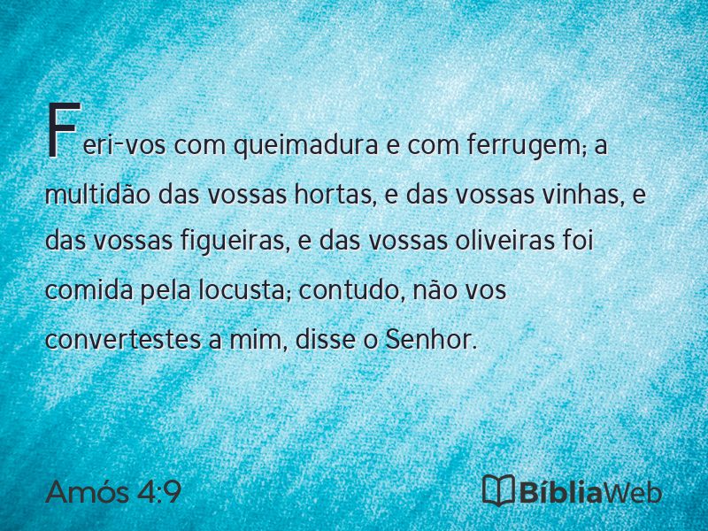 Amós 4:9 em imagem para compartilhar