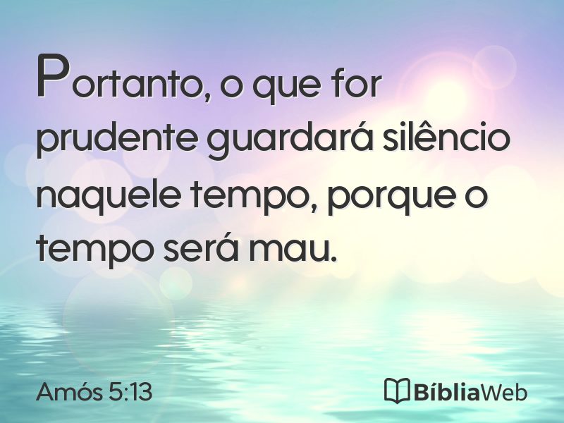 Amós 5:13 em imagem para compartilhar