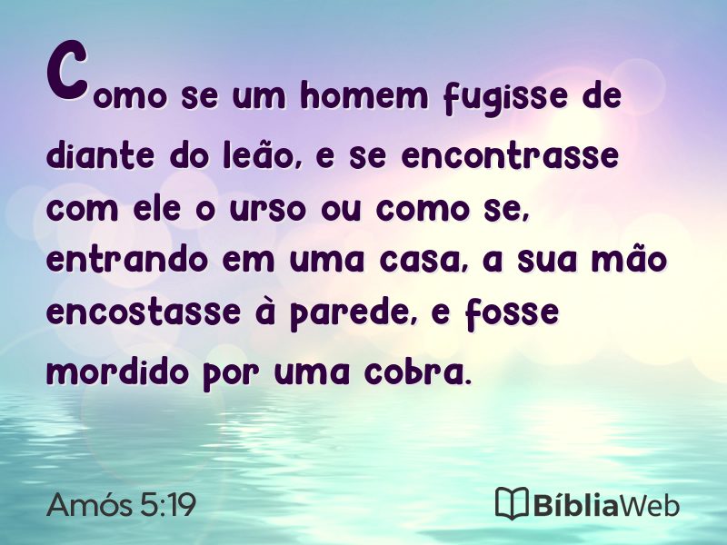Amós 5:19 em imagem para compartilhar