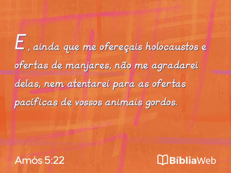 Amós 5:22 em imagem para compartilhar